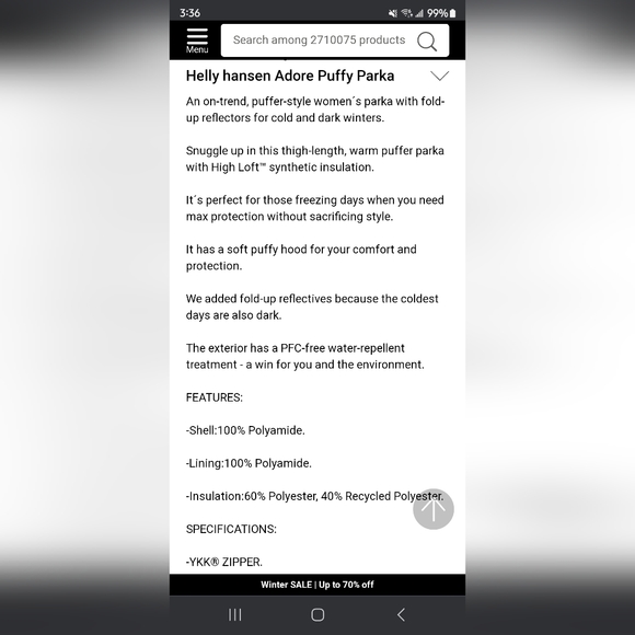 EUC Helly Hansen Adore Puffy Parker. Wine/Burgandy XL. - Picture 12 of 13